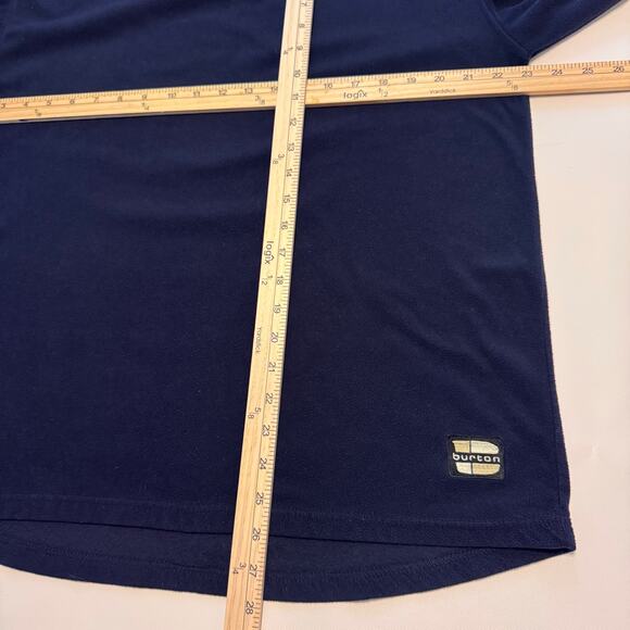 BURTON Snowboards Fleece Long Sleeve Sweater Base Layer Navy Gorpcore size XL - Picture 4 of 5